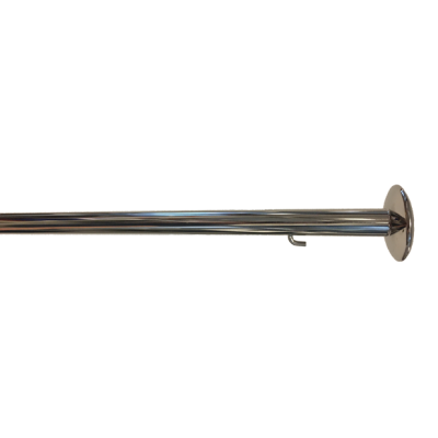 RVS vlaggenstok, L=600mm &Oslash;25mm, met 2 haken - 913812 1 1 - 913813