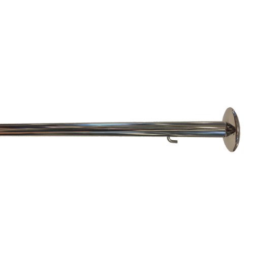 RVS vlaggenstok, L=1m &Oslash;25mm, met 2 haken - 913812 2 - 913811