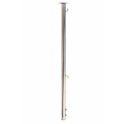 RVS vlaggenstok, L=1m &Oslash;25mm, met 2 haken met kliksysteem - 913816 - 913816
