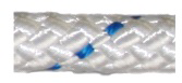 Allcord-17, &Oslash;8mm Gevlochten schoot- & vallenlijn 'Easy' wit met blauwe merkdraad - Al1706 72dpi 1 - AL1708