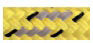 Allcord-19, dubbel gevlochten schootlijn Full Color, &Oslash;12mm geel met grijze merkdraad, 200m - Al1906 ge 1 1 1 - AL1912/GE