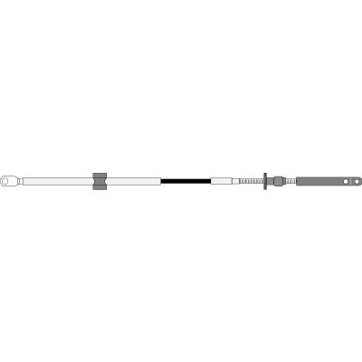 SeaStar Kabel CC205 19' (5.79m) OMC Turbo Jet-throttle - Cc20519 72dpi - CC20519