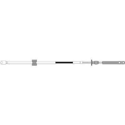 SeaStar Kabel CC205 21' (6.40m) OMC Turbo Jet-throttle - Cc20521 72dpi - CC20521