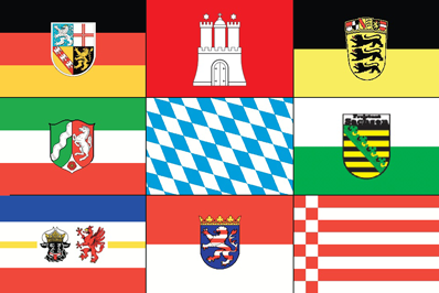 Th&uuml;ringen vlag 20x30cm - Deelstaatvlaagen de - TU2030