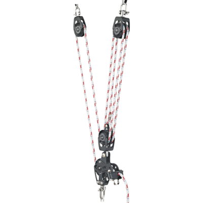 Antal grootschoot-systeem E6/75 voor &Oslash;12mm schoot, 6:1 control, met schijven &Oslash;75 & 60mm, SWL 1000kg - E6 1 - E6/75