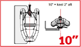 Hurley H2O Davit System 10" Mount Soft Bottom White w/foot plate to perm. mount to swim platform - H2o 10 72dpi - 9084624
