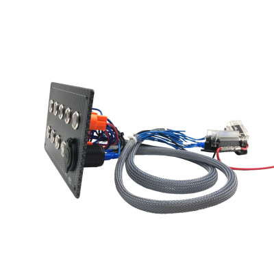 Set van 24 labels voor schakelpaneel, Carbon-look polycarbonaat - L0700024 - L0700024