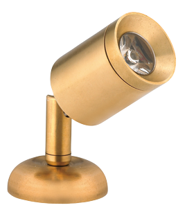 LED wand-leeslamp (mini), Messing, 8-30V/1,2W, LED 1x 1W, H=84mm - L4400002 72dpi - L4400002