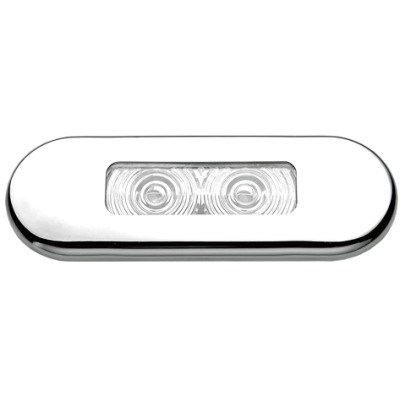 LED loopverlichting, kunststof, inbouw, met RVS raam, 12V/0,21W, LED 2x 0,2W, 86x31mm - L4400160 72dpi - L4400160