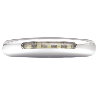 LED loopverlichting, verchroomd metalen huis, opbouw, 12V/0,4W, 5x Top LED, 80x18x16mm - L4400181 72dpi - L4400181