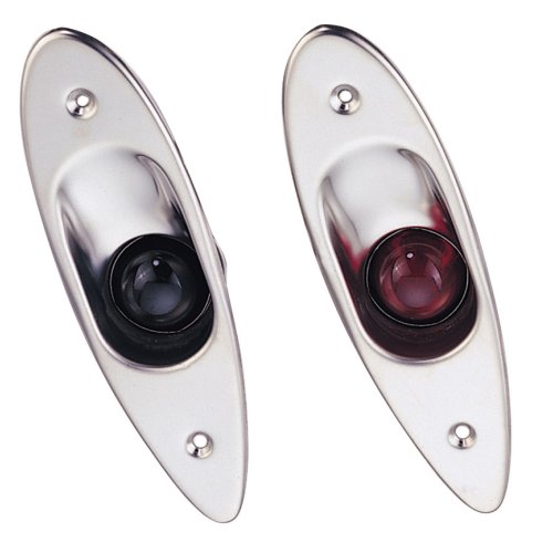 Navigation Lights Set For Port-/Starboard (Side Built-In Mount) 12v/6w, Red/Green Lens - L4400195 72dpi - L4400195