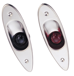 Led Positionlaternen-Satz F&uuml;r Back-/Steuerbord (Einbau) 12v, Niro Geh&auml;use, Rote/Gr&uuml;ne Linse - L4400196 72dpi - L4400196