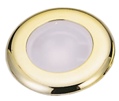 Kunststof LED-Plafondlamp met chromen ring, &Oslash;77.2mm, inbouw, 12-24V/1,8W, warm white - L4400251 1 - L4400251