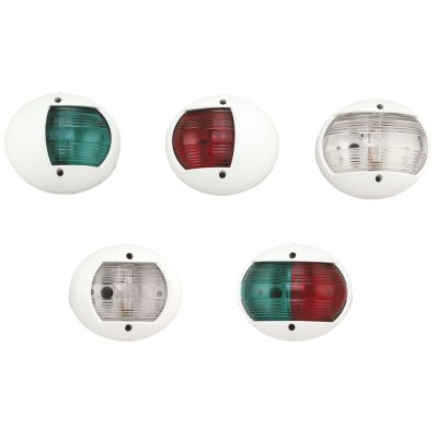 LED positielantaarn, stuurboord 8-30V, LED 1W, 112.5&deg;, 2NM, wit kunststof huis met groene lens - L4400291 72dpi - L4400291