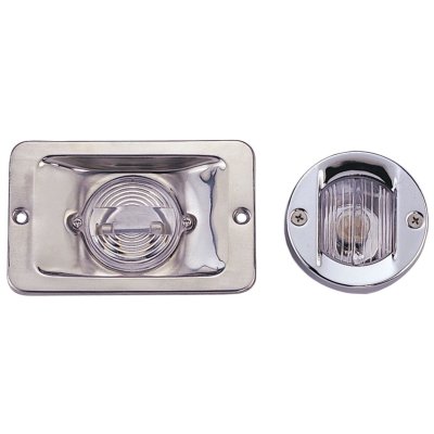 LED-heklicht, rond, 8-30V/1W, 135&deg;, LED 1x 1W, RVS huis met heldere lens - L4400344 - L4400344