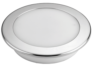 Plastic Led Ceiling Light With Stainless Steel Cover, &Oslash;155mm, Built-In, 12v/9,3w, Led 26x 5&oslash;, Warm White - L4400605 72dpi - L4400605