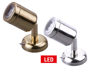 LED wand-leeslamp (mini), RVS, 8-30V/1,2W, LED 1x 1W, H=112mm - L4400821 - L4400841