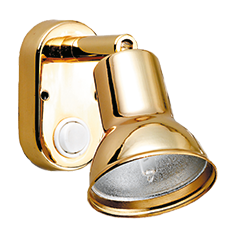 Brass Reading Lamp, Halogen, Wall Mount, Adjustable, 12v/10w, D=54mm, With Switch - L4400942 1 - L4400942