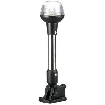 LED Rondschijnend toplicht, 12V, 360&deg;, LED 1x 0,5W, zwart huis met heldere lens, H=635mm - L4401127 72dpi - L4401127