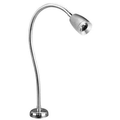 Flexible Led Chart Light, Chromed Brass, 8-30v/1,2w, Led 1x 1w, Warm White, With Switch - L4401324 72dpi - L4401324