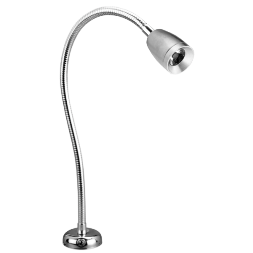 Flexible Led Chart Light, Chromed Brass, 8-30v/1,2w, Led 1x 1w, Warm White, With Switch - L4401324 72dpi - L4401324