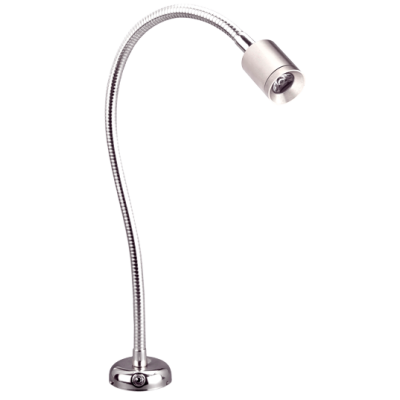 Flexible Led Chart Light, Chromed Brass, 8-30v/1,2w, Led 1x 1w, Warm White, With Switch - L4401325 72dpi - L4401325