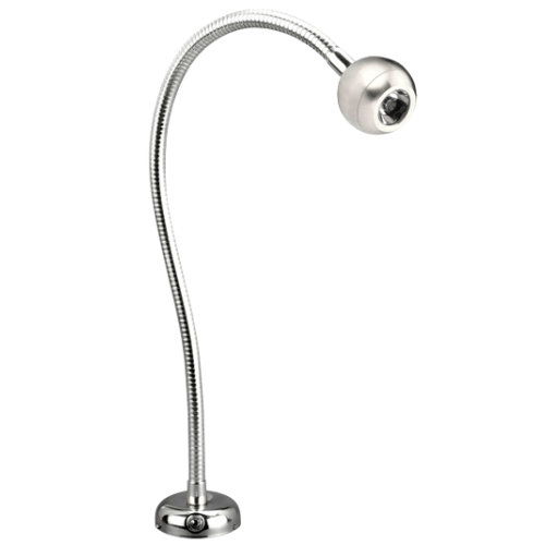 Flexible Led Chart Light, Chromed Brass, 8-30v/1,2w, Led 1x 1w, Warm White, With Switch - L4401326 72dpi - L4401326