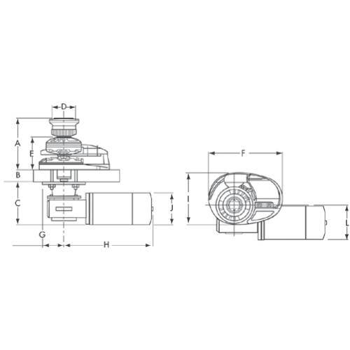 Lofrans Windlasses Windlass Vertical, Model 'Project X1', 6mm, 12v, 800w, With Drum - Lofrans x1 dimensions 5 - 72266