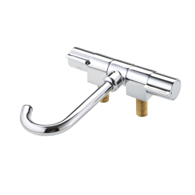 Verchroomde 2-knops-mengkraan, inklapbaar, &Oslash;14mm-uitloop, aansluiting 3/8", A=60mm, B=140mm, C=180mm, D=155mm, E=60mm - N0103110 72dpi - N0103110