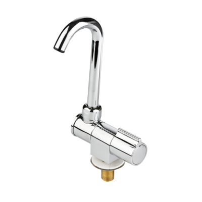 Verchroomde waterkraan, inklapbaar, &Oslash;14mm uitloop, aansluiting 3/8", 60x140x180mm - N0115130 72dpi - N0115130