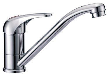 Verchroomde 1-hendel-mengkraan, met draaibare uitloop, aansluiting 3/8", 200x78x113mm - N0120201 72dpi - N0120201