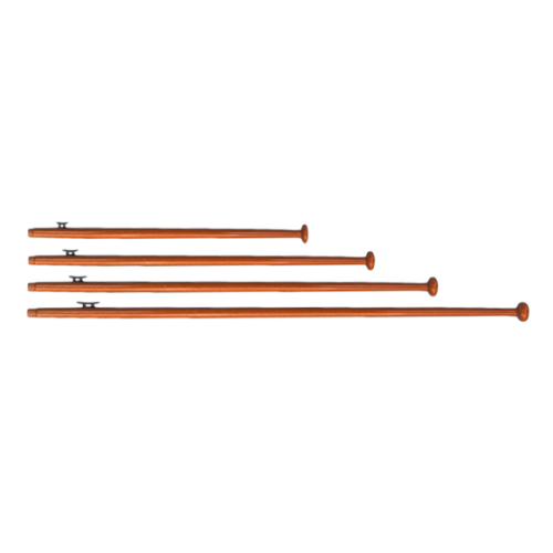 Wooden Flag Pole, Varnished, L=1250mm, &Oslash;28mm, Base &Oslash;22mm, With Nylon Cleat - N2122060 1 - N2128125