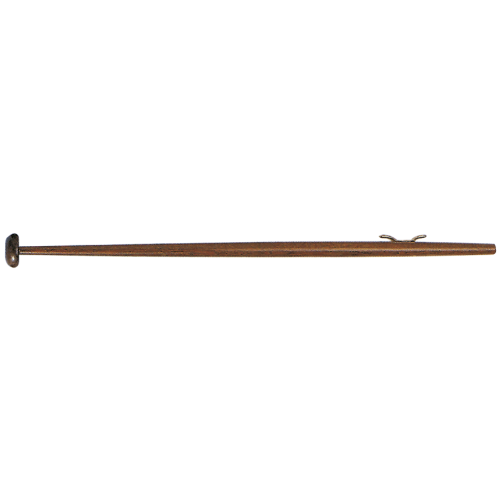 Wooden Flag Pole, Varnished, L=1250mm, &Oslash;28mm, Base &Oslash;22mm, With Nylon Cleat - N2128125 72dpi - N2128125
