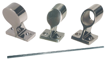 RVS Railinghouder 60&deg;, &Oslash;25,4mm, H=56mm - Naamloos 2 - 9072211