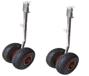 Transportr&auml;dersatz (Klappbar); Mit Doppelbereifung (Max. 180kg Pro Satz) - O0804080 - O0804080