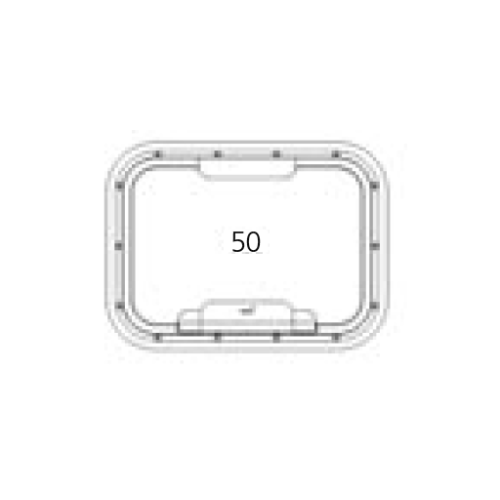 Go&iuml;ot Patrijspoort, openklapbaar, model 'Opal 50', voor wanddikte 5-33mm, buitenmaat 369x273mm - Opal satin openklapbaar50 - 73105126