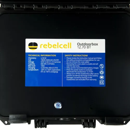 Rebelcell Outdoorbox 12.70 BT - Outdoorbox 1270 bt inside close up b - 900710654