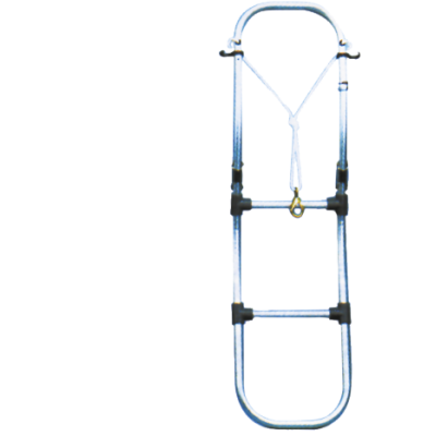Aluminium zwemtrap voor opblaasboot, 4-treden, afm. uitgeklapt 300x1130mm, buis &Oslash;25mm - S1130004 72dpi - S1130004