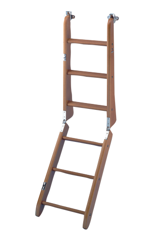 Holz-Badeleiter, 3+3 Mit Rutschsicheren Stufen, L=1300mm - S1400006 72dpi - S1400006