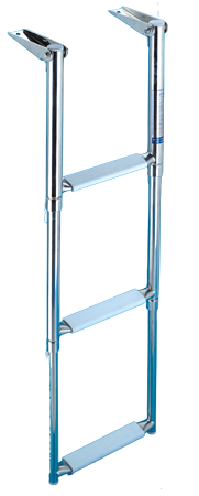 Niro Teleskopische Badeleiter F&uuml;r Montage Auf Der Badeplattform, 3-Stufen, Max. Rohr &Oslash;32mm - S3101003 01 72dpi - S3101003