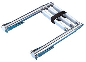 Niro Teleskopische Badeleiter F&uuml;r Montage Auf Der Badeplattform, 3-Stufen, Max. Rohr &Oslash;32mm - S3101003 72dpi - S3101003