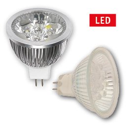 MR16 LED-vervangingslamp, 4x1W, 12V (vergelijkbaar met 10-15W gloeilamp), warm wit, dimbaar - Samen l8000116 - L8000116