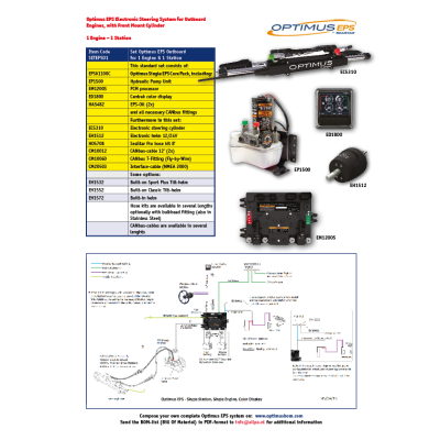 SeaStar Set Optimus EPS Outboard 1 Motor & 1 Stuurstand - Seteps01 2 - SETEPS01