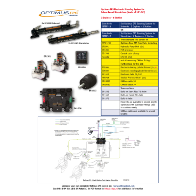 SeaStar Set Optimus EPS Inboard, 2 Motoren & 1 Stuurstand - Seteps1112 - SETEPS11