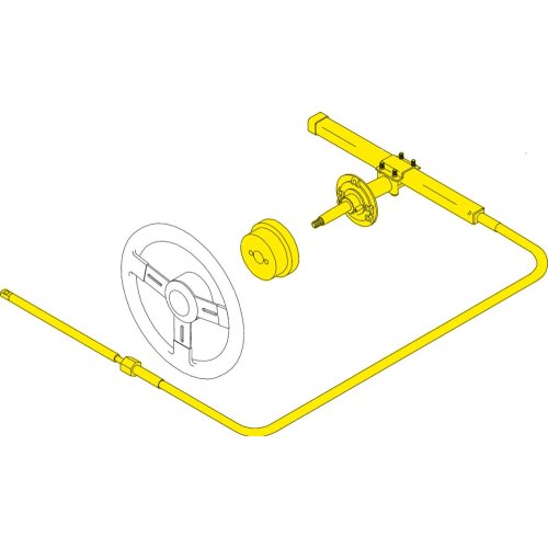 SeaStar Safe-T II (no-feedback) 3.2 Rotary stuursysteem met kabel 29' (8.84m) - Ss13229 3 - SS13229