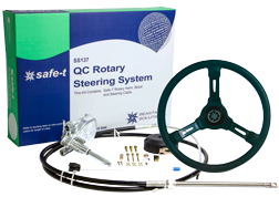 SeaStar Safe-T QC Stuursysteem met kabel 8' (2.44m) + Riviera stuur zwart - Ss13708 01 - SS13708/R