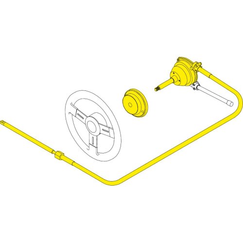 SeaStar 'NFB' (no-feedback) 4.2 Rotary stuursysteem met kabel 25' (7.63m) - Ss14725 02 - SS14725