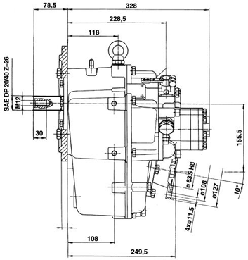 Technodrive hydraulische keerkoppeling TM880A, R=1,53:1 - Tm880a153 01 72dpi - TM880A153