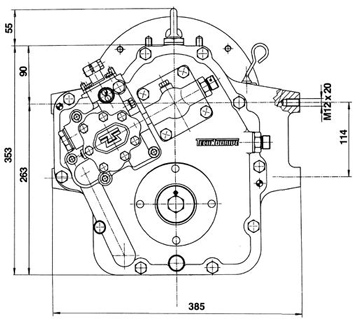 Technodrive hydraulische keerkoppeling TM880A, R=1,53:1 - Tm880a153 02 72dpi - TM880A153
